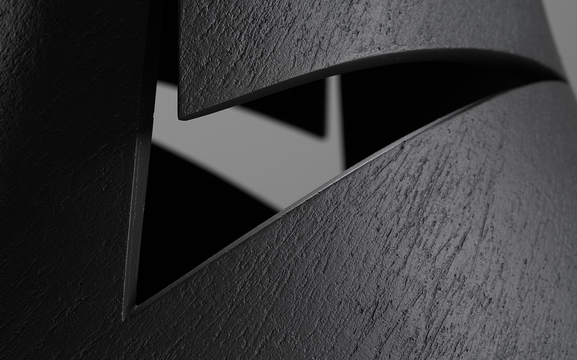 Black cut and altered vessel - detail