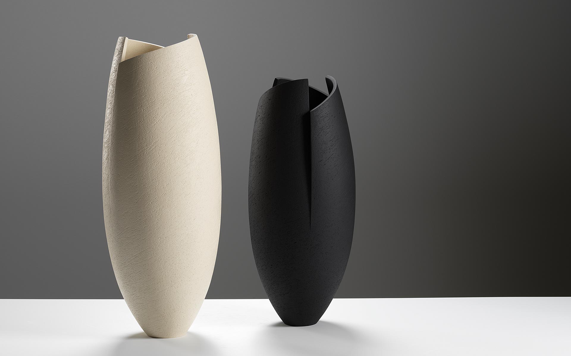 Two cut and altered vessels